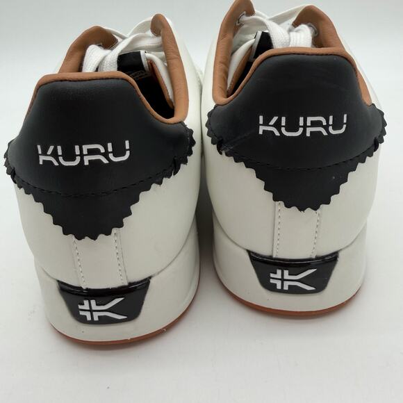 Kuru Roam Bright White Soft Leather Plantar Fasciitis Comfort NWOB Sneakers 12